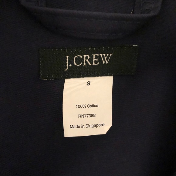 J. Crew Rain Trench Coat in Navy Blue, Size Small (4) - Picture 5 of 5